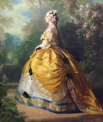 Detail of The Empress Eugenie by Winterhalter in the Metropolitan Museum of Art, August 2010