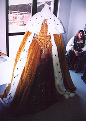 Duchess Isabella's Coronation Gown at East Kingdom 12th Night, Jan. 2003