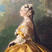 Detail of The Empress Eugenie by Winterhalter in the Metropolitan Museum of Art, August 2010