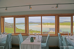 View from the dining room at Auberge Carnish