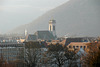 BESANCON: Eglise Saint-Pierre depuis les Glacis.