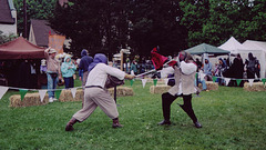 Targai Fencing at the Medieval Festival at the Huntington Unitarian Church, 2003