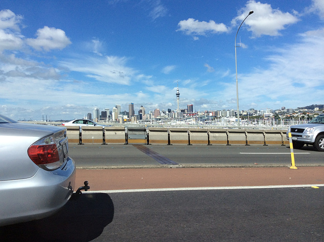 On the Auckland Harbour Bridge