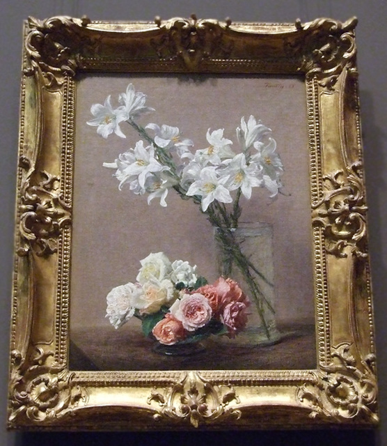 Roses and Lilies by Fantin-Latour in the Metropolitan Museum of Art, November 2009