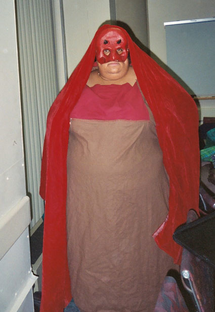 Mebdh as a Mummer at the Brooklyn Children's Museum, 2004