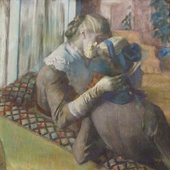 Detail of At the Milliner's by Degas in the Metropolitan Museum of Art, August 2010