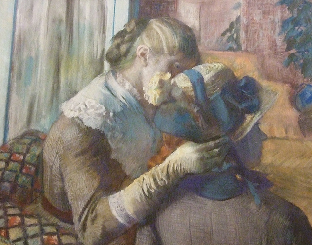 Detail of At the Milliner's by Degas in the Metropolitan Museum of Art, August 2010