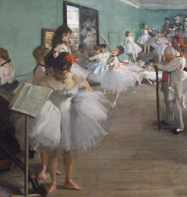 Detail of The Dance Class by Degas in the Metropolitan Museum of Art, May 2010