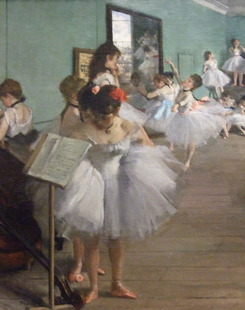 Detail of The Dance Class by Degas in the Metropolitan Museum of Art, May 2010