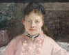 Detail of The Pink Dress by Morisot in the Metropolitan Museum of Art, August 2010
