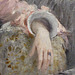 Detail of The Pink Dress by Morisot in the Metropolitan Museum of Art, August 2010