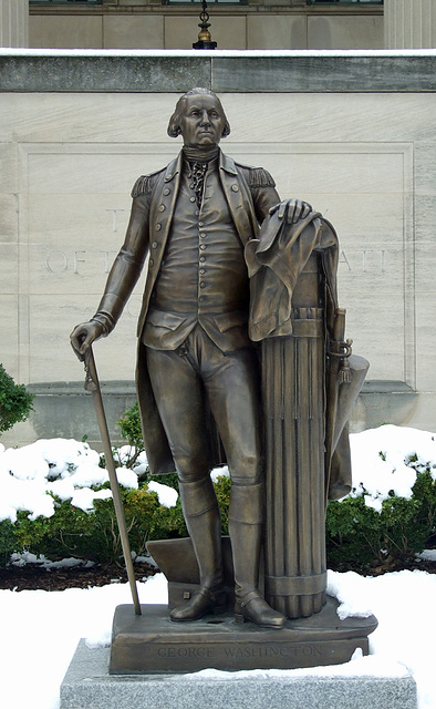 Statue of George Washington in Washington DC, January 2011