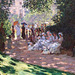 Detail of The Parc Monceau by Monet in the Metropolitan Museum of Art, November 2009