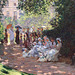 Detail of The Parc Monceau by Monet in the Metropolitan Museum of Art, November 2009