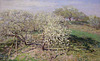 Detail of Spring Fruit Trees in Bloom by Monet in the Metropolitan Museum of Art, November 2009