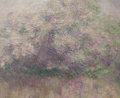 Detail of Ile aux Orties near Vernon by Monet in the Metropolitan Museum of Art, August 2010