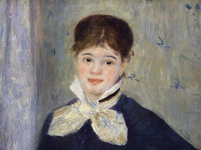 Detail of A Waitress at Duval's Restaurant by Renoir in the Metropolitan Museum of Art, November 2008