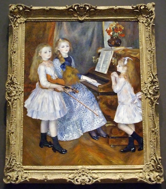 The Daughters of Catulle Mendès, Huguette (1871–1964), Claudine (1876–1937), and Helyonne (1879–1955) by Renoir in the Metropolitan Museum of Art, December 2008