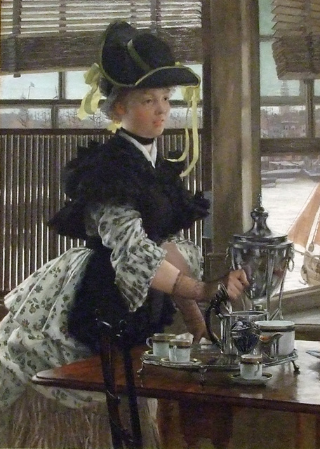 Detail of Tea by Tissot in the Metropolitan Museum of Art, July 2010