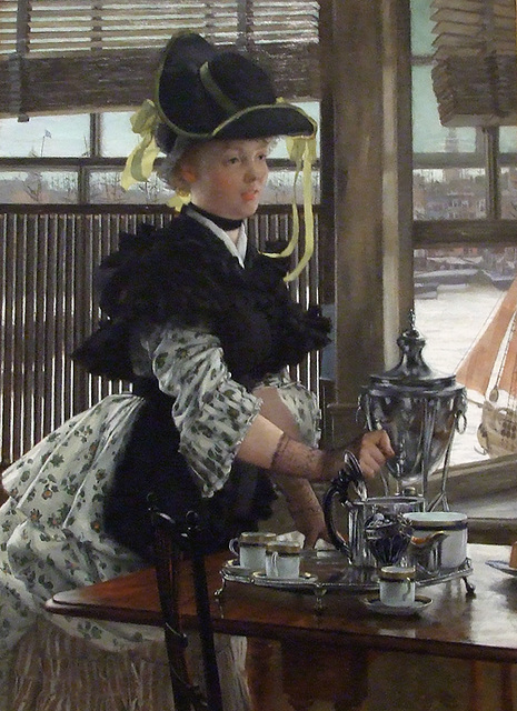 Detail of Tea by Tissot in the Metropolitan Museum of Art, July 2010