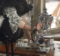 Detail of Tea by Tissot in the Metropolitan Museum of Art, July 2010