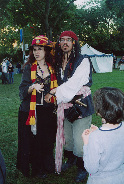 Wench and "Captain" Jack Sparrow at the Fort Tryon Park Medieval Festival, Oct. 2004