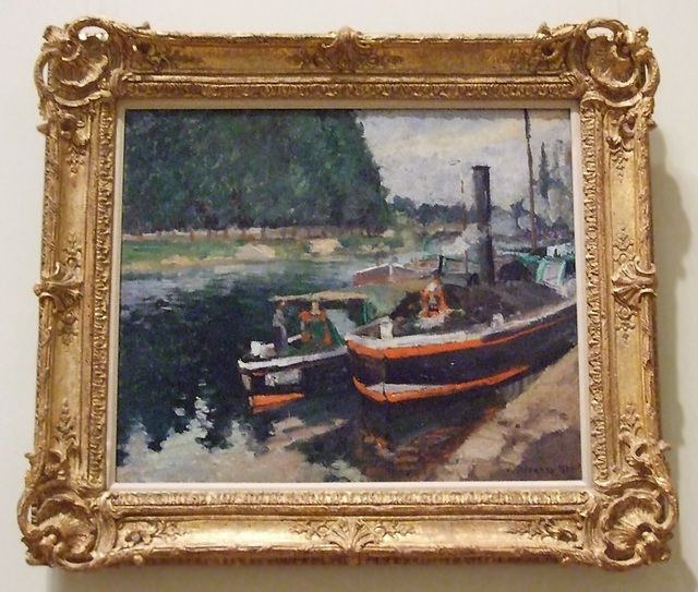 Barges at Pontoise by Pissarro in the Metropolitan Museum of Art, May 2011