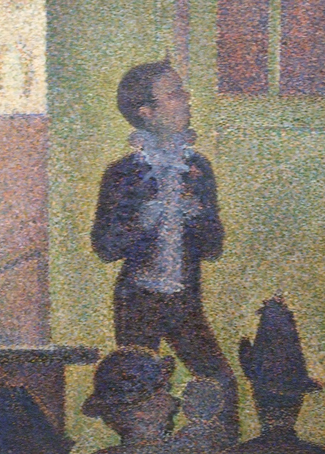 Detail of Circus Sideshow by Seurat in the Metropolitan Museum of Art, May 2009