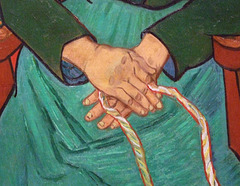 Detail of Woman Rocking a Cradle by Van Gogh in the Metropolitan Museum of Art, December 2008