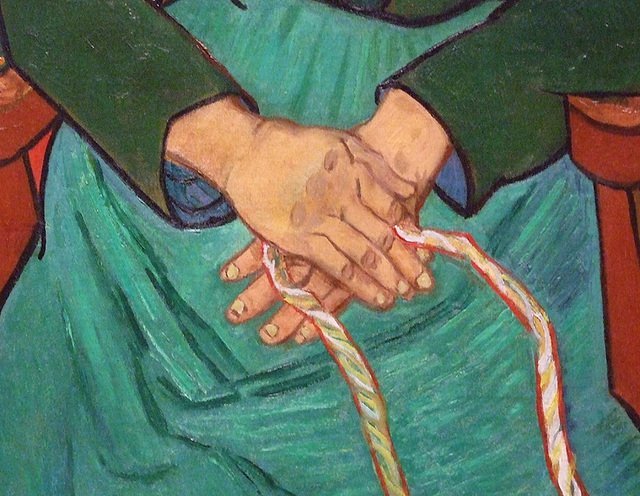 Detail of Woman Rocking a Cradle by Van Gogh in the Metropolitan Museum of Art, December 2008