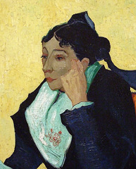Detail of L'Arlesienne by Van Gogh in the Metropolitan Museum of Art, December 2008