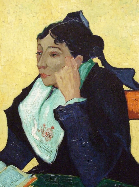 Detail of L'Arlesienne by Van Gogh in the Metropolitan Museum of Art, November 2009