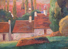 Detail of A Farm in Brittany by Gauguin in the Metropolitan Museum of Art, August 2010