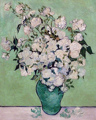 Vase of Roses by Van Gogh in the Metropolitan Museum of Art, December 2008