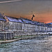 BESANCON: Levé du soleil sur le quai Vauban.