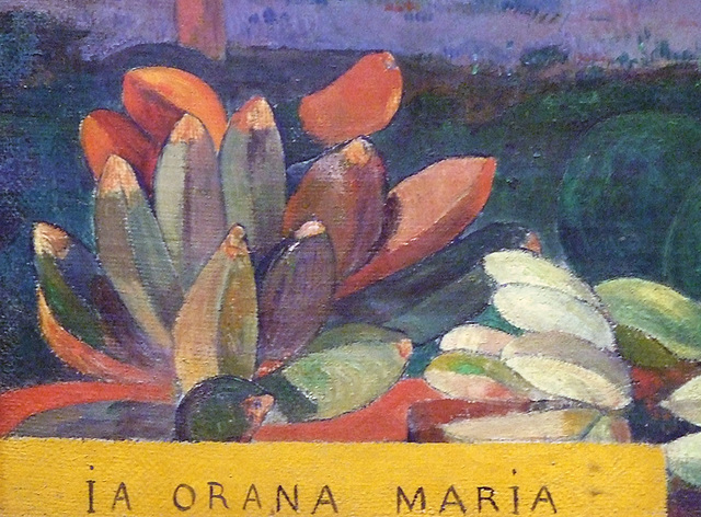 Detail of Ia Orana Maria by Gauguin in the Metropolitan Museum of Art, May 2009