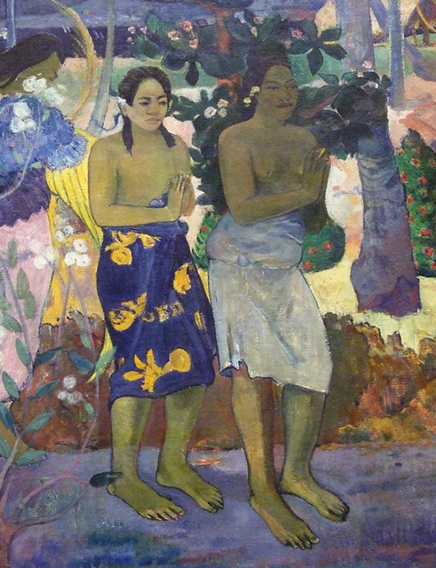 Detail of Ia Orana Maria by Gauguin in the Metropolitan Museum of Art, May 2009