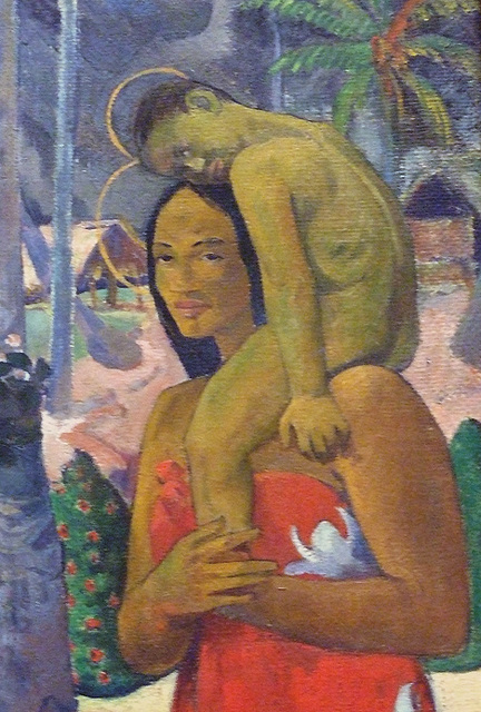 Detail of Ia Orana Maria by Gauguin in the Metropolitan Museum of Art, May 2009