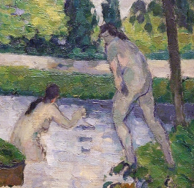 Detail of Bathers by Cezanne in the Metropolitan Museum of Art, August 2010