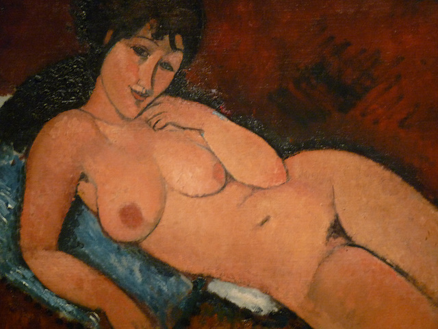 Nude on a Blue Cushion