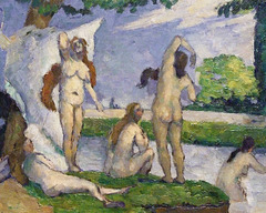 Detail of Bathers by Cezanne in the Metropolitan Museum of Art, August 2010