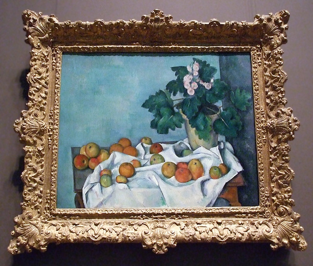 Still Life with Apples and a Pot of Primroses by Cezanne in the Metropolitan Museum of Art, November 2009