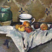 Detail of Still Life with Jar, Cup, and Apples by Cezanne in the Metropolitan Museum of Art, November 2009