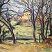 Detail of House Behind Trees Near the Jas de Bouffan by Cezanne in the Metropolitan Museum of Art, January 2008