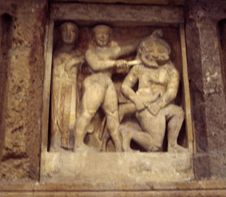 Perseus and Medusa Metope from Temple C at Selinus in the Palermo Archaeology Museum, March 2005