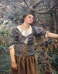 Detail of Joan of Arc by Jules Bastien-Lepage in the Metropolitan Museum of Art, December 2007