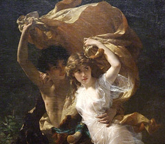 Detail of The Storm by Pierre-Auguste Cot in the Metropolitan Museum of Art, February 2008