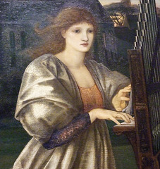 Detail of The Love Song by Burne-Jones in the Metropolitan Museum of Art, February 2008