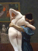 Detail of Pygmalion and Galatea by Gerome in the Metropolitan Museum of Art, December 2007
