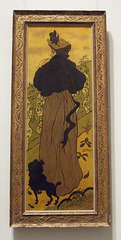 Woman Standing Beside a Railing with a Poodle by Ranson in the Metropolitan Museum of Art, August 2010